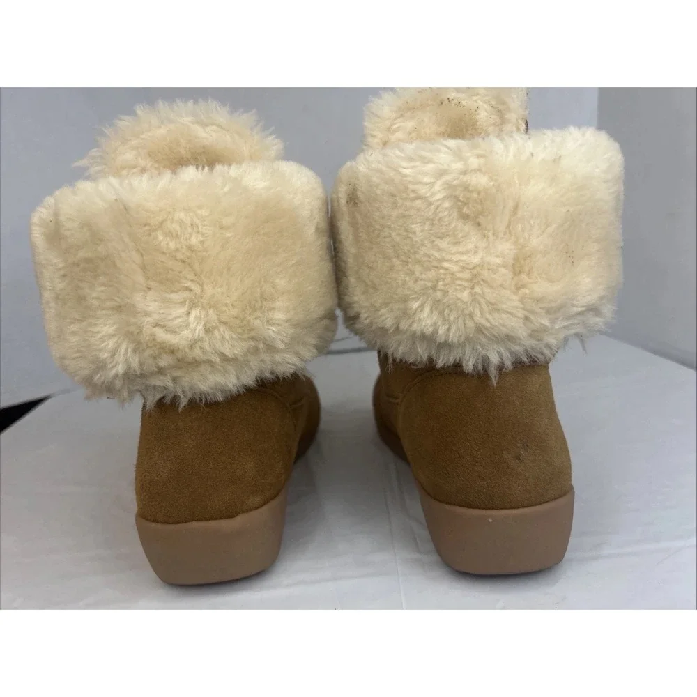 Style & Company Brown Suede Shearling Boots Size 6 M‎ Snow Shoes